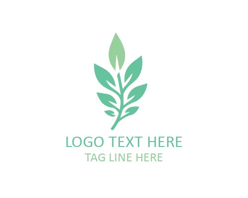 Minimal Leaf with Heart Logo for Eco-Friendly and Wellness Brands