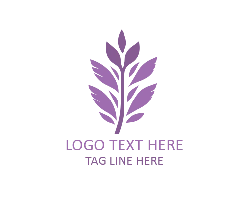 Minimal Leaf with Sun Logo for Natural and Organic Brands