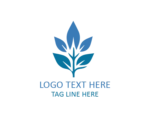 Minimal Leaf with Water Drop Logo for Natural Brands