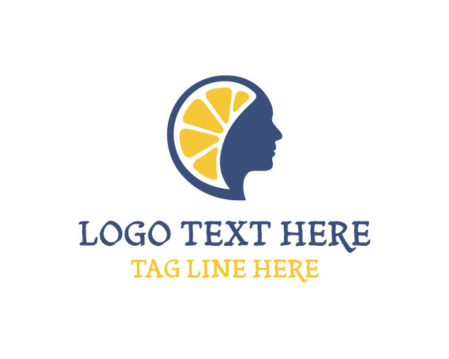Minimal Lemon Brain Logo