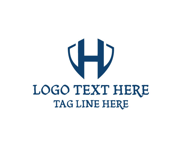 Minimal Letter H Shield Logo