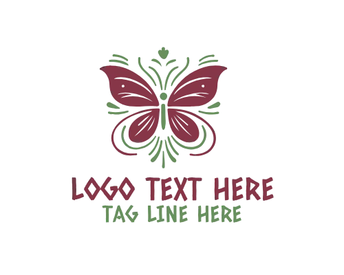 Minimal Line Art Butterfly Logo