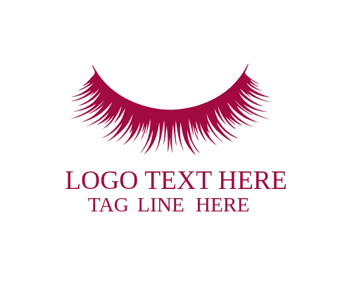 Minimal Line Art Eyelashes Logo