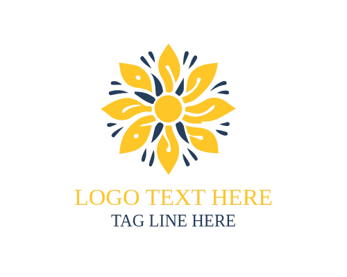 Minimal Line Art Flower Logo