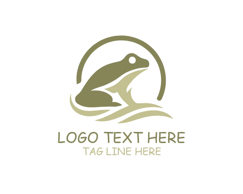 Minimal Line Art Frog Logo