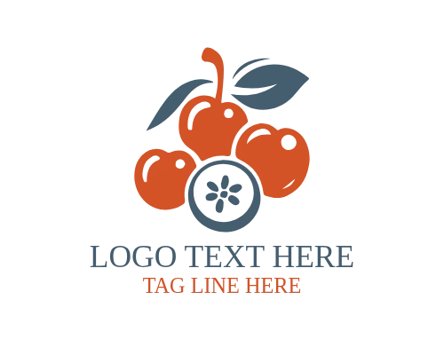 Minimal Line Art Fruit Logo