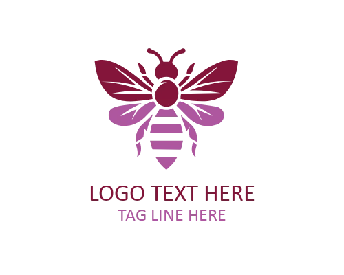 Minimal Line Art Honey Bee Logo