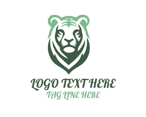 Minimal Line Art Tiger Logo