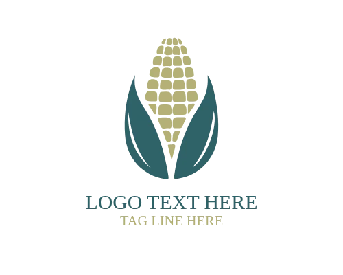  Minimal Line Art Wheat Logo