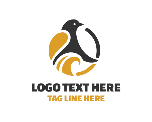 Minimal Line Bird Logo