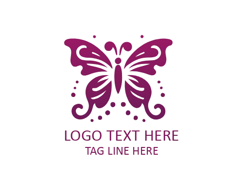 Minimal Line Butterfly Logo