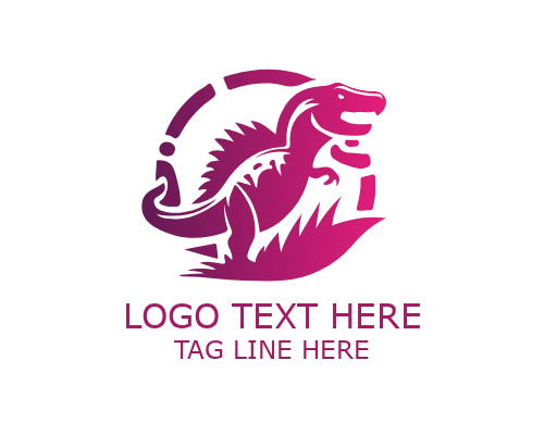 Minimal Line Dinosaur Logo for Modern Brands and Creative Studios