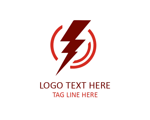 Minimal Line Electric Bolt Logo