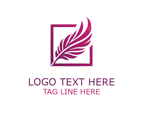 Minimal Line Feather Logo for Clean and Elegant Branding