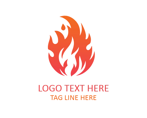 Minimal Line Flame Logo