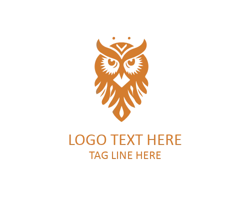 Minimal Line Owl Logo