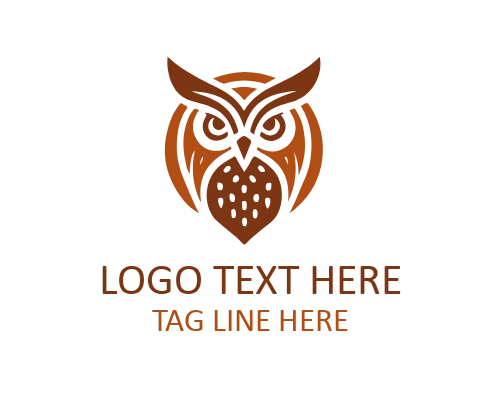 Minimal Line Owl Logo