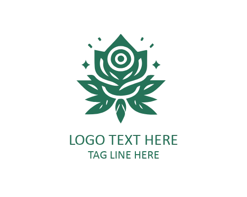 Minimal Line Rose Logo