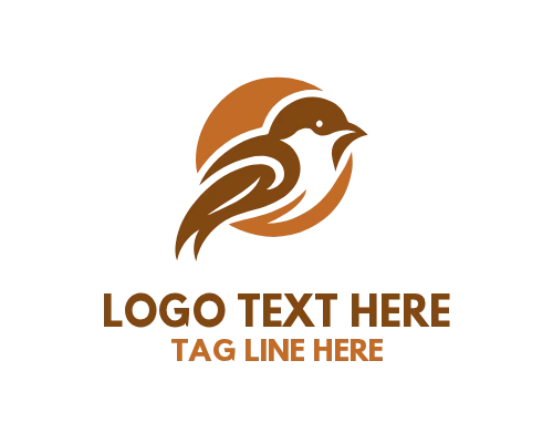 Minimal Line Sparrow Logo