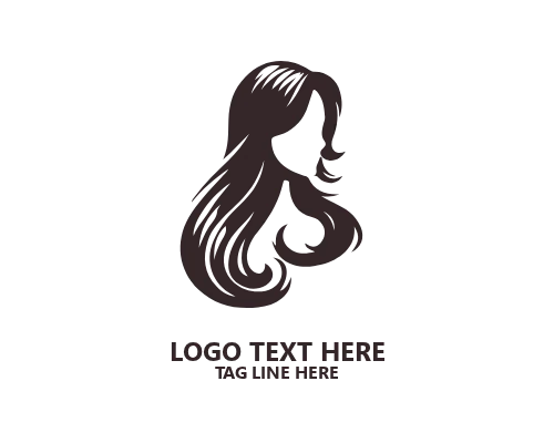 Minimal Line Women Hair Logo