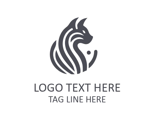 Minimal Linear Cat Logo for Modern Pet Branding