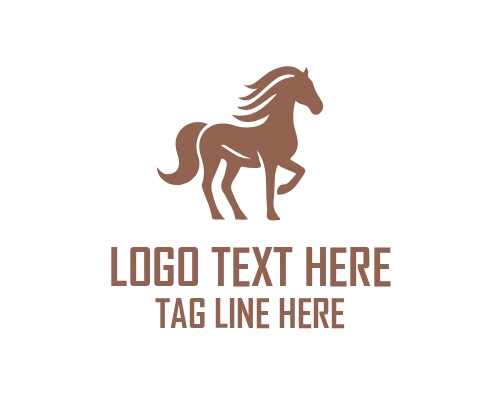 Minimal Linear Horse Logo