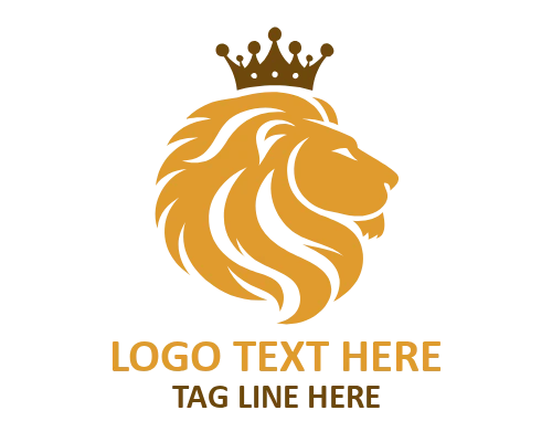  Minimal Lion Crown Logo