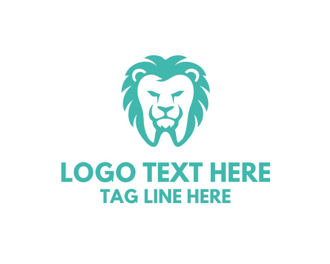  Minimal Lion Dental Care Logo