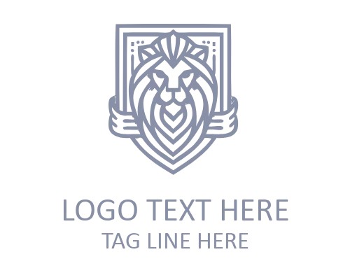 Minimal Lion Face Monoline Logo