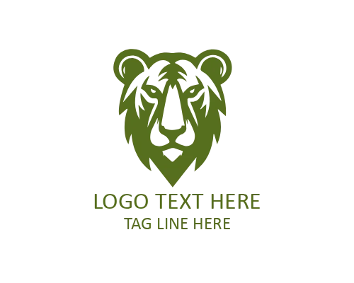 Minimal Lion Head Logo for Wildlife, Sports, and Leadership Brands