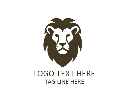 Minimal Lion Silhouette Head Logo for Wildlife and Leadership Brands