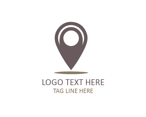 Minimal Location Compass Pin Logo for Navigation Brands
