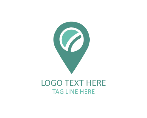 Minimal Location Path Logo for Maps and Travel Brands