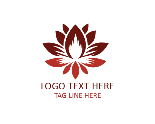 Minimal Lotus Circle Logo for Yoga and Meditation Brands