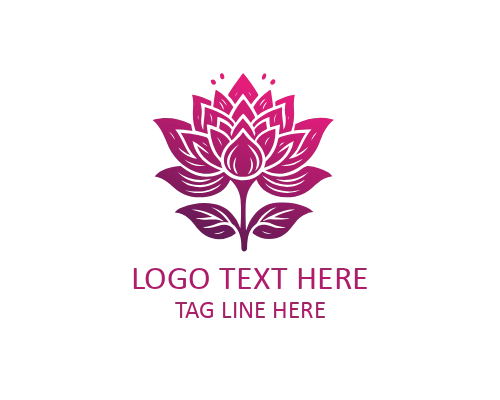 Minimal Lotus Flower Outline Logo for Spa, Yoga, and Wellness Brands