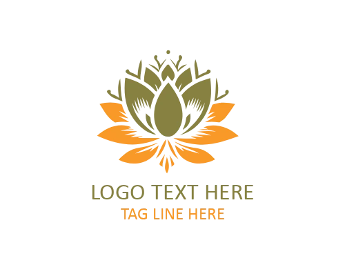 Minimal Lotus Hand Logo for Mindfulness and Wellness Brands