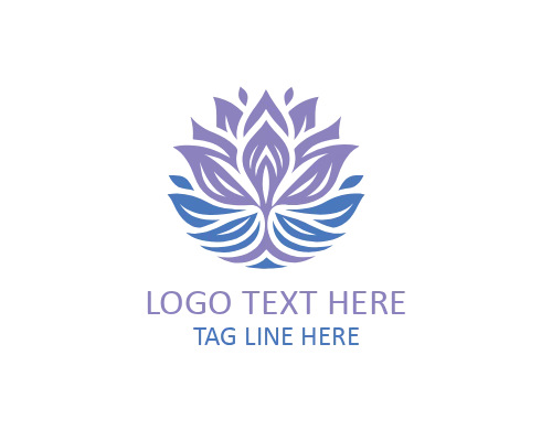 Minimal Lotus Outline Logo for Yoga and Spa Brands