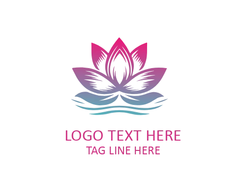 Minimal Lotus Petal Logo for Spa and Wellness Brands