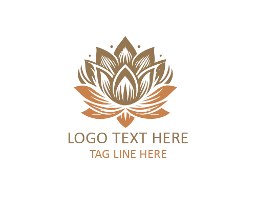 Minimal Lotus Star Logo for Yoga, Meditation, and Wellness Brands