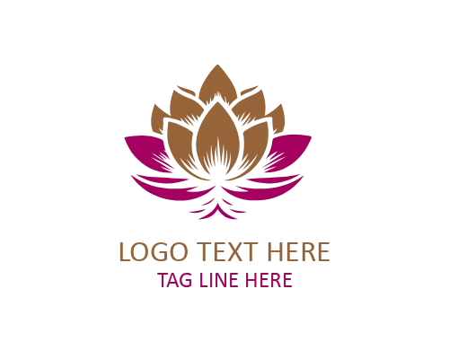 Minimal Lotus Water Logo for Spa and Wellness Brands