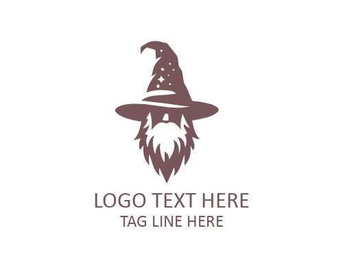 Minimal Magic Hat with Stars Logo for Entertainment Brands