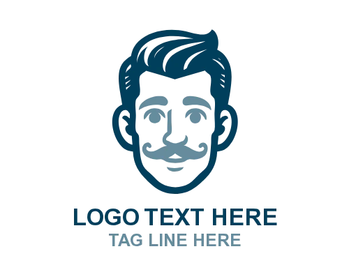 Minimal Male Face Logo