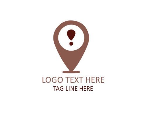 Minimal Map Marker Logo for Navigation and Travel Brands