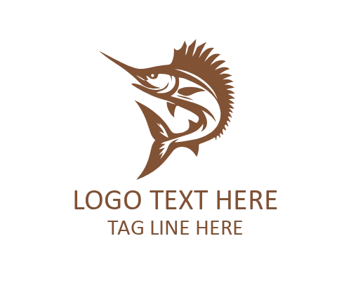 Minimal Marlin Fish Logo for Clean Marine Branding