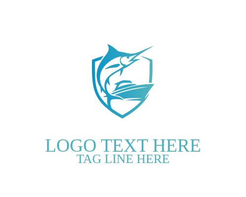 Minimal Marlin Outline Logo