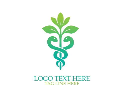 Minimal Medical Caduceus Logo