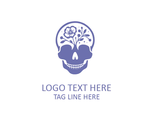 Minimal Mexican Skull Logo