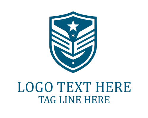 Minimal Military Shield Logo