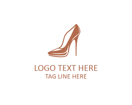 Minimal Modern Heels Shoe Symbol