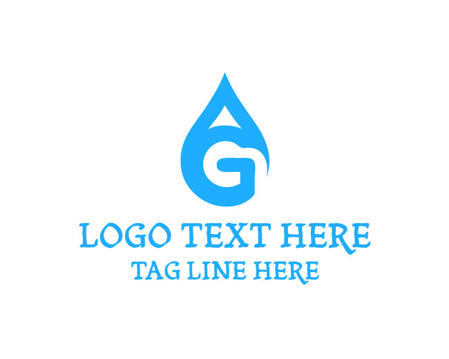 Minimal Modern Letter G Drop Logo
